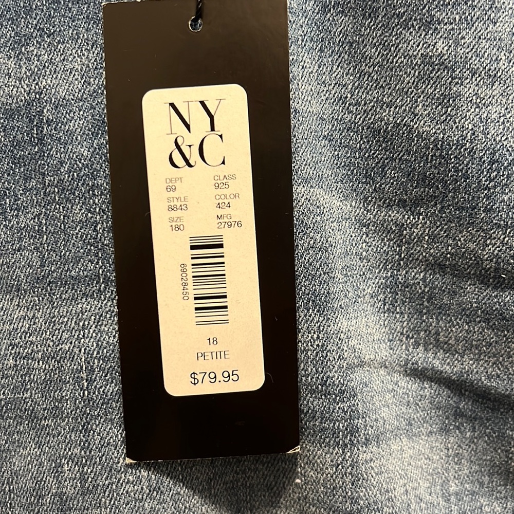 Denim jeans from New York and Company. Brand new with tags.